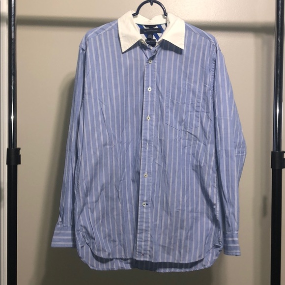 Tommy Hilfiger Other - Tommy Hilfiger Blue white Long Sleeve Dress Shirt